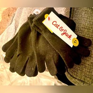Cat & Jack 3Pk. Black Gloves